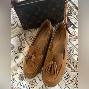 Brown Suede Tassel Loafers